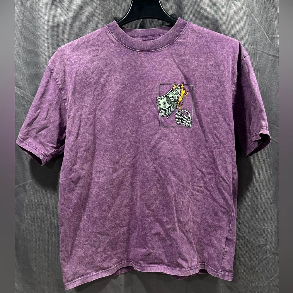 Vintage Wash Purple Men's Tee with Graphic